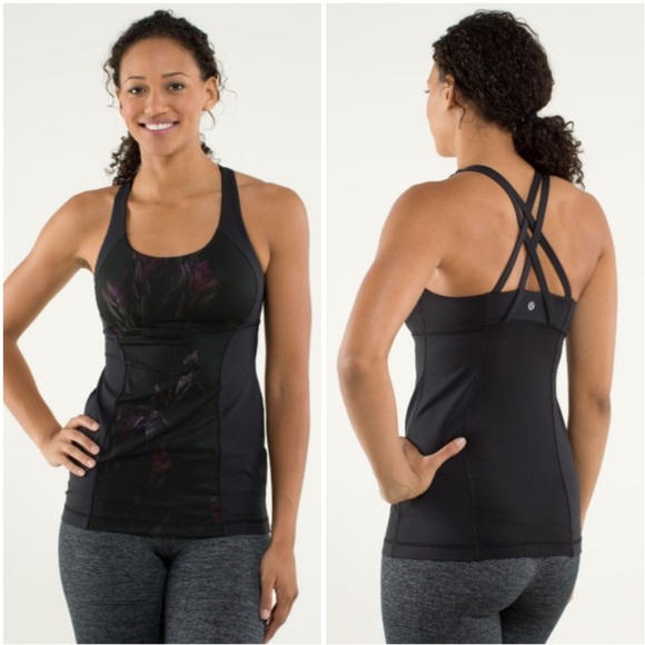 Lululemon Energy Tank in Midnight Iris Multi / Black Size 10 NWT New W1D56S - Picture 1 of 12